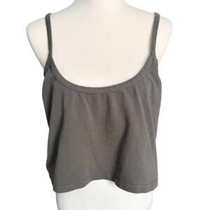 Good American Crop Tank Gray Green Size 6